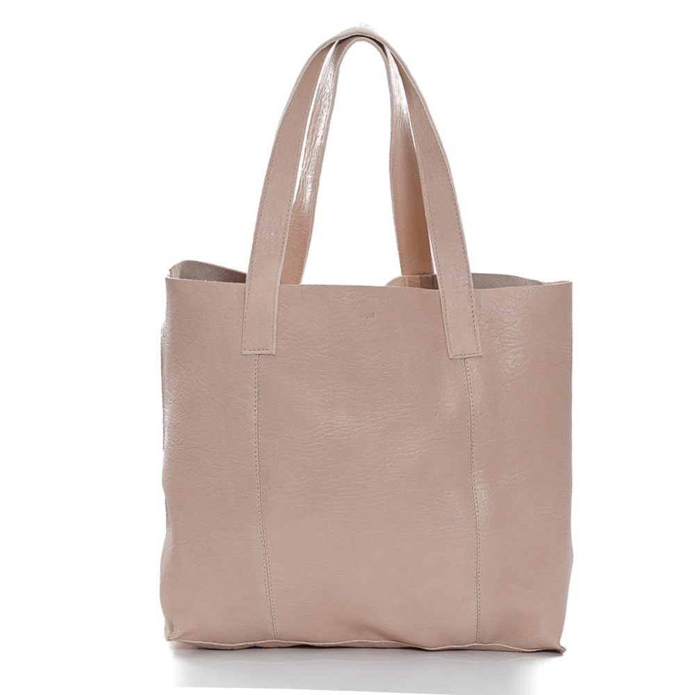 Дамска чанта от естествена италианска кожа модел ESTER cream/beige